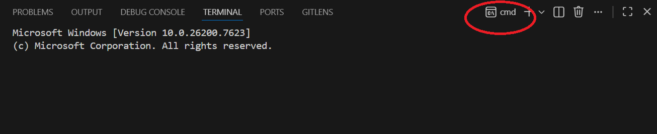 VSCode Terminal screenshot