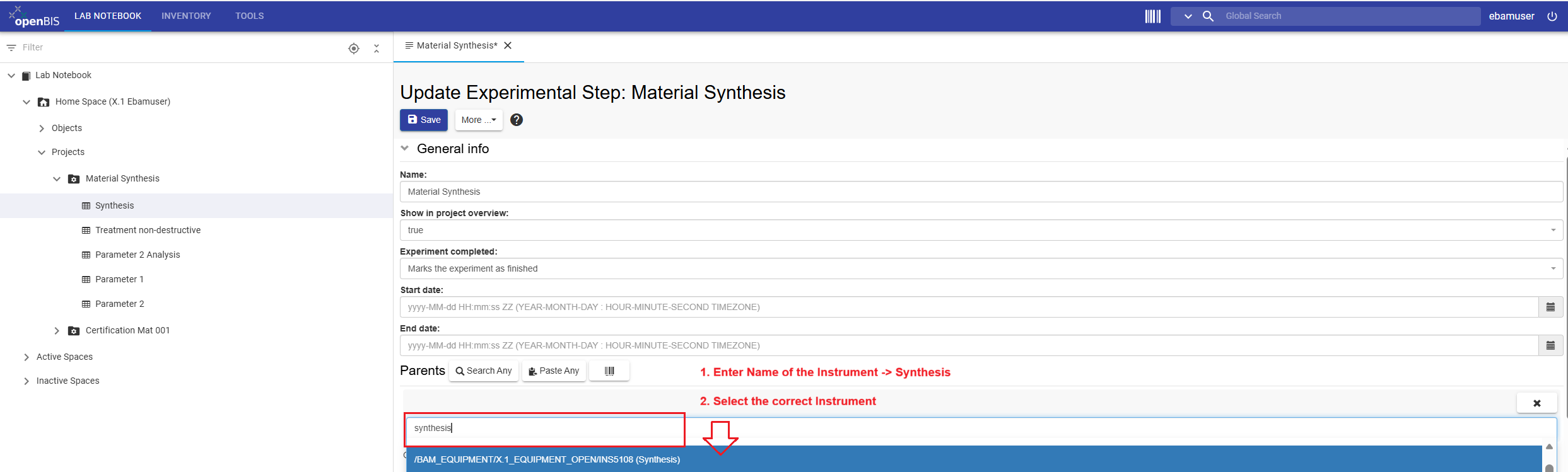 Select object type