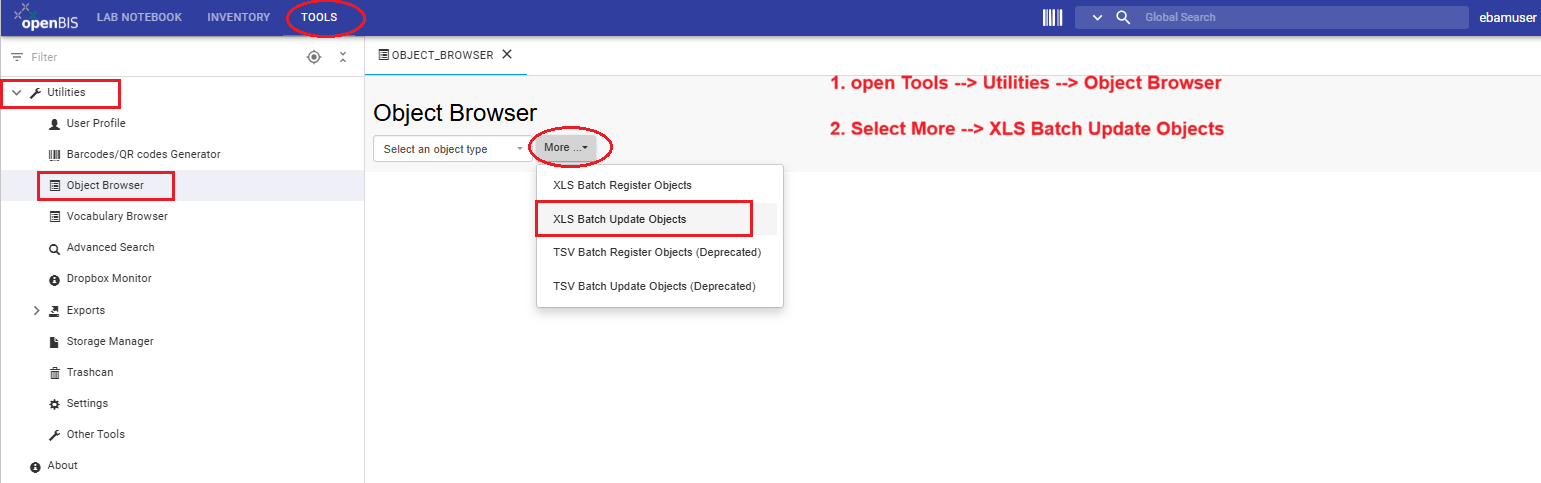 Open Object Browser