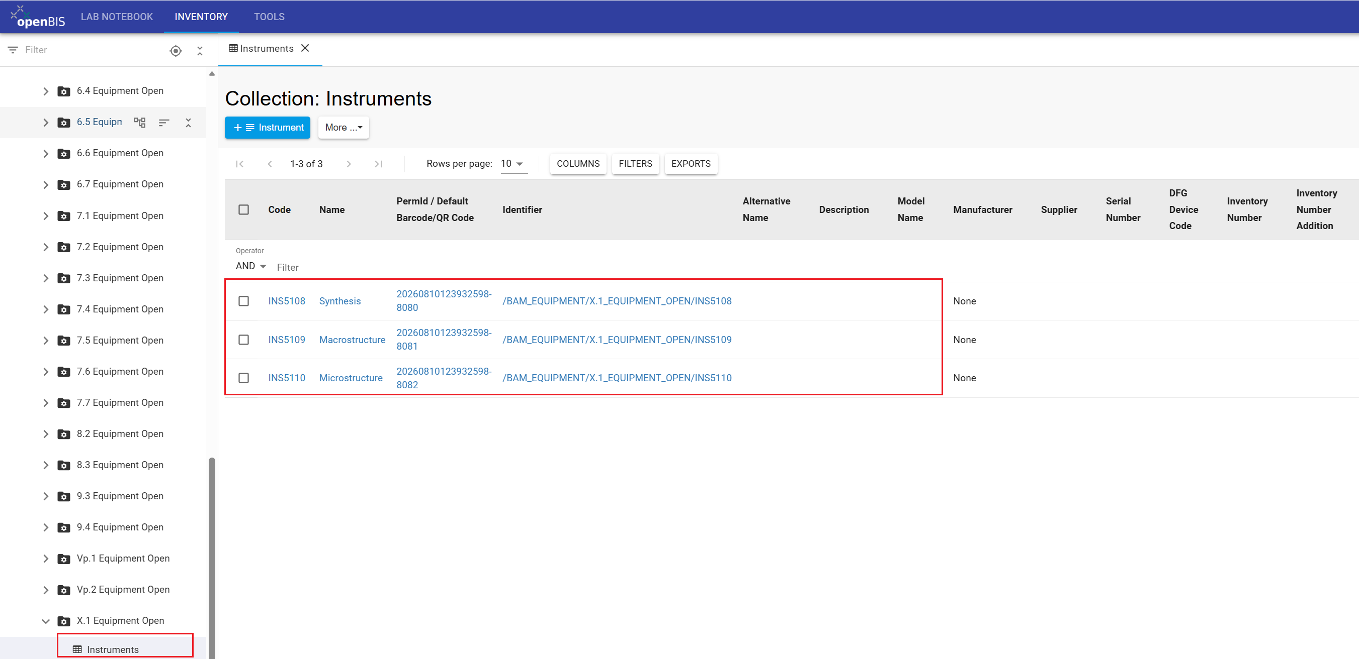 Overview for batch-registration BAM Inventory
